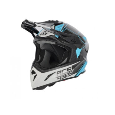 Acerbis Шлем Steel Carbon White Azure - миниатюра 2