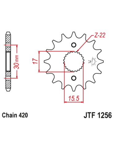 Звезда ведущая 15 зубов CR85 03 07 JT
