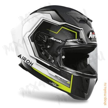 Дорожный шлем GP 550 S Rush бело - желтый - миниатюра 1