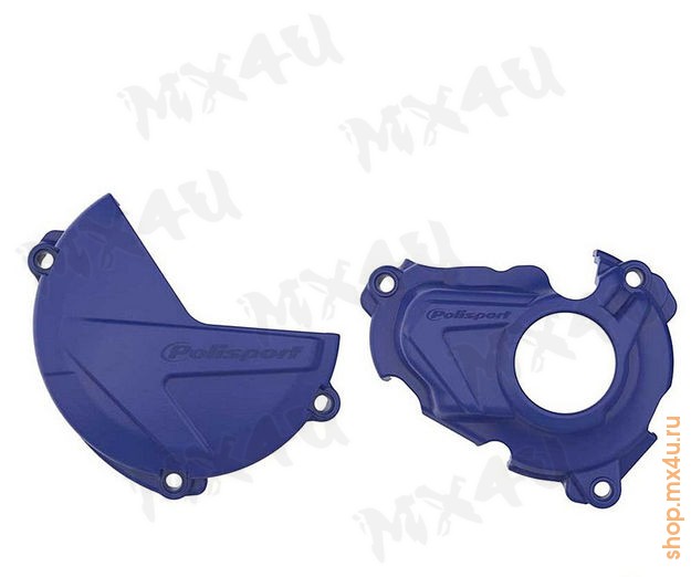 Комплект защита крышки сцепления + зажигания Yamaha YZ125 '08 23 синяя - фото 1