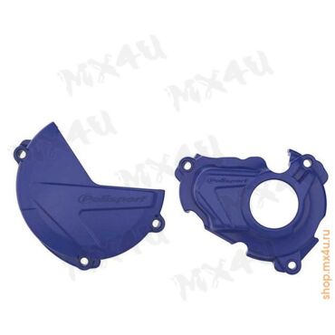 Комплект защита крышки сцепления + зажигания Yamaha YZ125 '08 23 синяя - миниатюра 1
