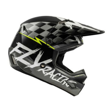 Fly Racing Шлем кроссовый детский KINETIC Sketch черный белый желтый - миниатюра 4