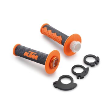 Грипсы Lock on оранжево черные KTM 08 16 - миниатюра 2