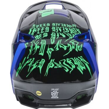 Шлем кроссовый FOX V1 Peril Helmet, blue (XL, Взрослая  Кросс эндуро) - миниатюра 3