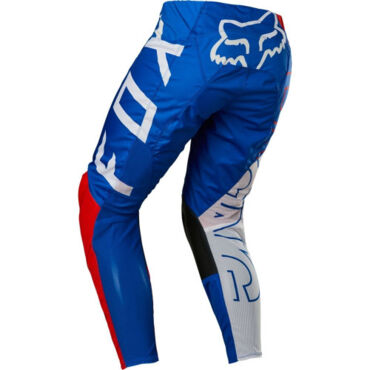 Fox Мотоштаны 180 Skew White Red Blue - миниатюра 5