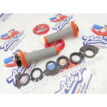 Progrip 708 293 Orange Grey грипсы серый / оранж +7 различных крепежей тросика // PA070800ARGR - миниатюра 1