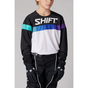 Мотоджерси подростковая Shift White Label Ultra Youth Jersey (White Ultraviolet, YL, 2021 (26385 476 YL)) - миниатюра 1