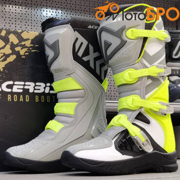 Мотоботы кроссовые Acerbis X TEAM Grey Yellow - миниатюра 6