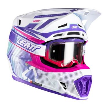 Leatt Шлем кроссовый  7.5 V26 Purple + очки Velocity 4.5 - миниатюра 6