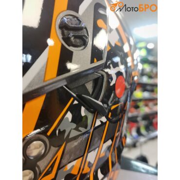 Шлем мотард AiM JK802S Orange Grey Black - миниатюра 5