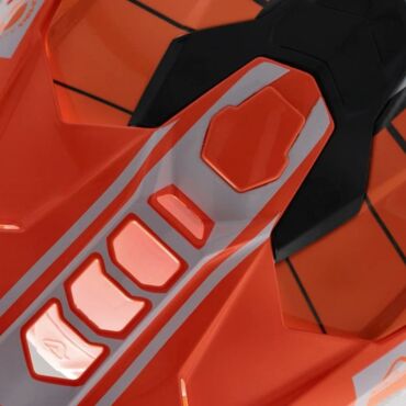 Acerbis Шлем Airstrike C 22 06 Orange White - миниатюра 9