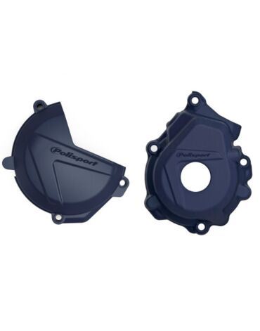 Комплект защиты крышек сцепления и генератора Polisport KTM SX f Husqvarna FC 250 350 16 22 син.