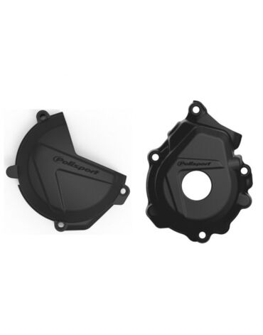 Комплект защиты крышек сцепления и генератора Polisport KTM SX f Husqvarna FC 250 350 16 22 черн.