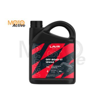 Моторное масло LAVR MOTO GT OFF ROAD 4T 10W 40, (4 л.) - миниатюра 2