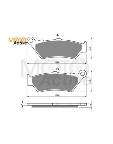 Тормозные колодки GOLD FREN Sintered S3 106 (FA 209)