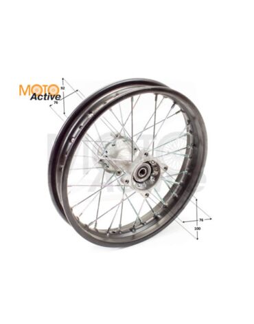 Диск 14"x1.85 (d=15mm) задний сталь черный