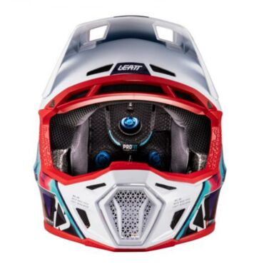 Leatt Шлем кроссовый 8.5 Royal Blue Red V26 + очки Velocity 5.5 - миниатюра 6
