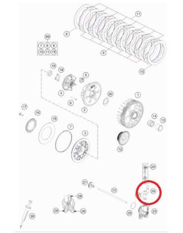 Гидролиния сцепления HQ TC TE125 300(c18), original