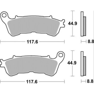 Комплект тормозных колодок Braking под мотоциклы Honda CBR250R 11 15, CB400 SF 08 15, CBF600 06 10, CBR600F 11 15 - миниатюра 1