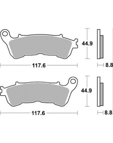 Комплект тормозных колодок Braking под мотоциклы Honda CBR250R 11 15, CB400 SF 08 15, CBF600 06 10, CBR600F 11 15
