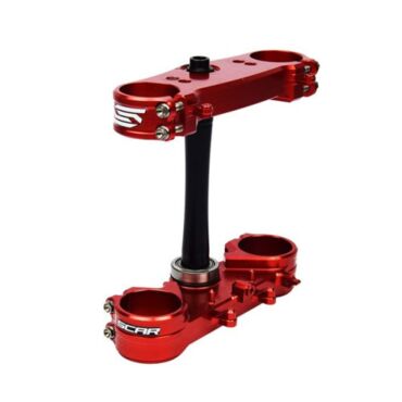 Траверса в сборе Scar под мотоциклы GASGAS, KTM, HQV OFFSET 22mm красная - миниатюра 1
