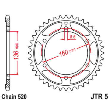 Звезда ведомая JTR5 46 - миниатюра 1