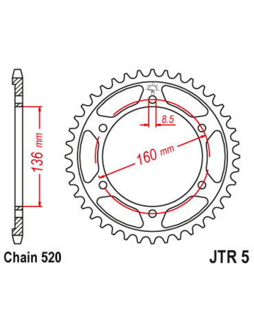 Звезда ведомая JTR5 46