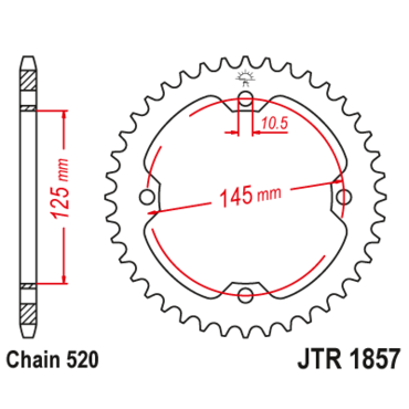 Звезда ведомая JTR1857 39 - миниатюра 1