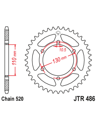 Звезда ведомая JTR486 45