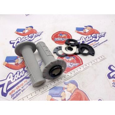 KTM / HQV / GAS грипсы открытый торец ( серый ) SX SXF 23 24 ( A46002921500BJ ) - миниатюра 5