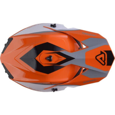 Acerbis Шлем кроссовый LINEAR Orange White - миниатюра 5
