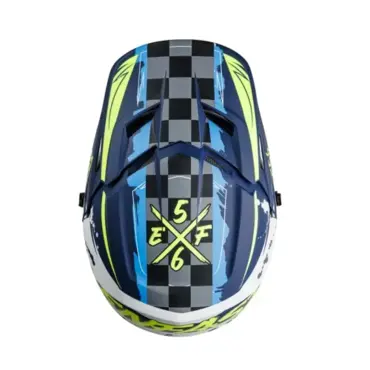 Мотошлем EF56 Base MX сине белый HiViz матовый - миниатюра 4