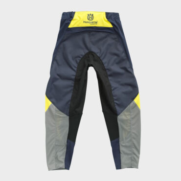 Мотоштаны подростковые Husqvarna Railed Kids Pants, blue yellow grey (24, Детская Кросс эндуро) - миниатюра 1