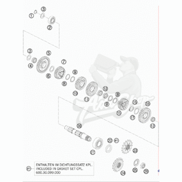 KTM звезда передняя с демпфером 16Т для ктм 950 / 990 / 1190 / 1290 ( 60033129016 / 60033029016 ) - миниатюра 2