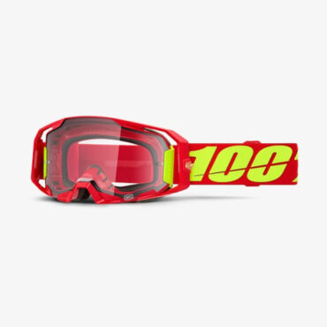 Очки для мотокросса 100% ARMATIC Red с прозрачной линзой  - миниатюра 1