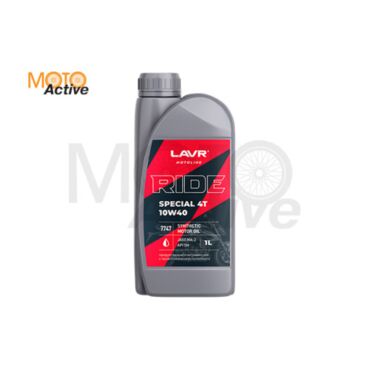 Моторное масло LAVR MOTO RIDE SPECIAL 4T 10W 40 SN (1 л.) - миниатюра 1