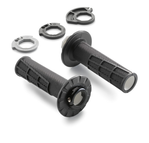 Грипсы Lock on с открытым торцом черные  KTM 17 23 / Husqvarna 17 23 / GasGas 21 23 - фото 1