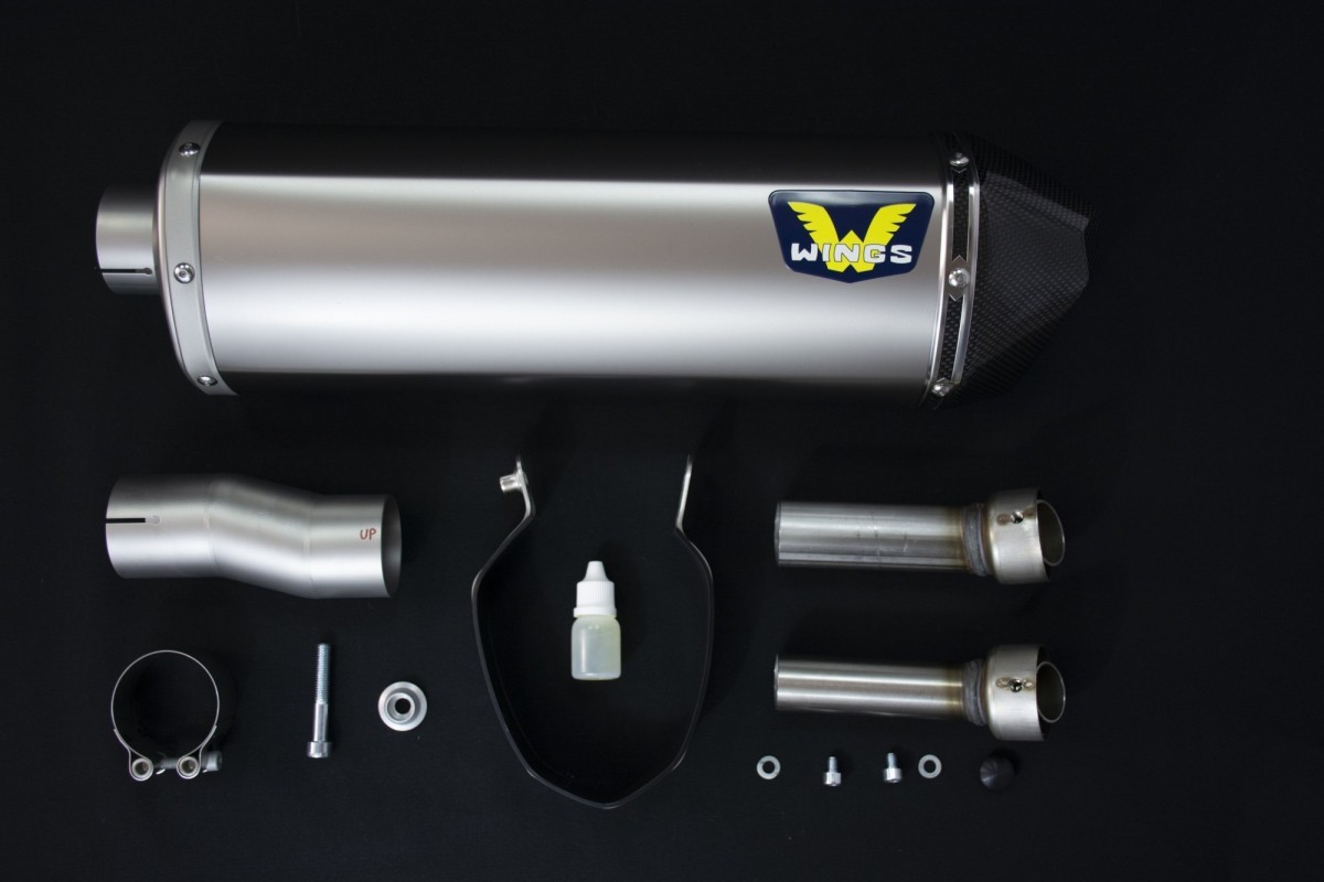 Wings Titanium Mufflers прямоточный титановый выхлоп (silver) Husqvarna 701 R ( 21 24 ) WTMC701 21 - фото 6