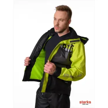 Мотокуртка дождевик Dry Rain DR219 салатовая - миниатюра 2