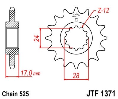 Звезда ведущая JTF1371.15 - фото 1