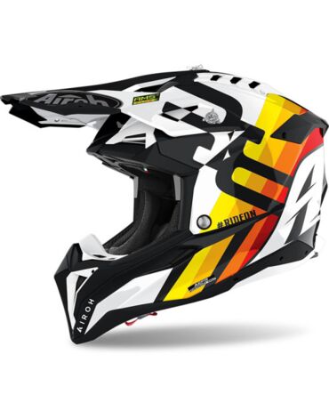 Шлем AIROH AVIATOR 3 Rainbow White (глянец)