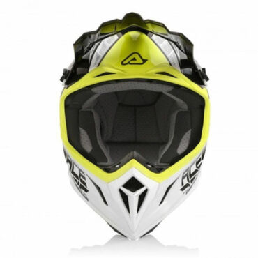 Acerbis Шлем Steel Carbon White Yellow - миниатюра 6