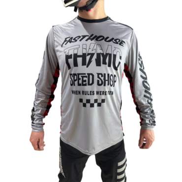 Fasthouse Джерси Grindhouse Grey Red - миниатюра 6