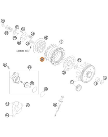 Диск сцепления KTM65(с09)/HQ(с17), ферадо, original шт.
