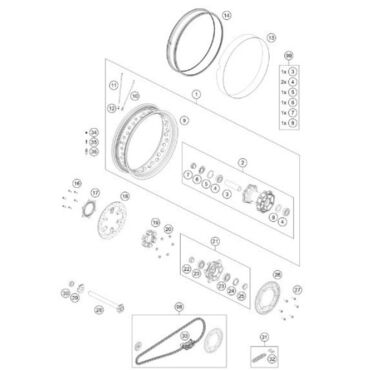 KTM Звезда стальная 45 зубов SX / EXC / 690 / 701 / 790 / 890 / 901 ( 75010051045 ) - миниатюра 2
