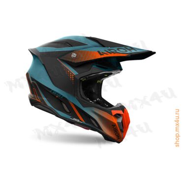 Кроссовый шлем Twist 3 Shard - Оранжевый матовый - миниатюра 2