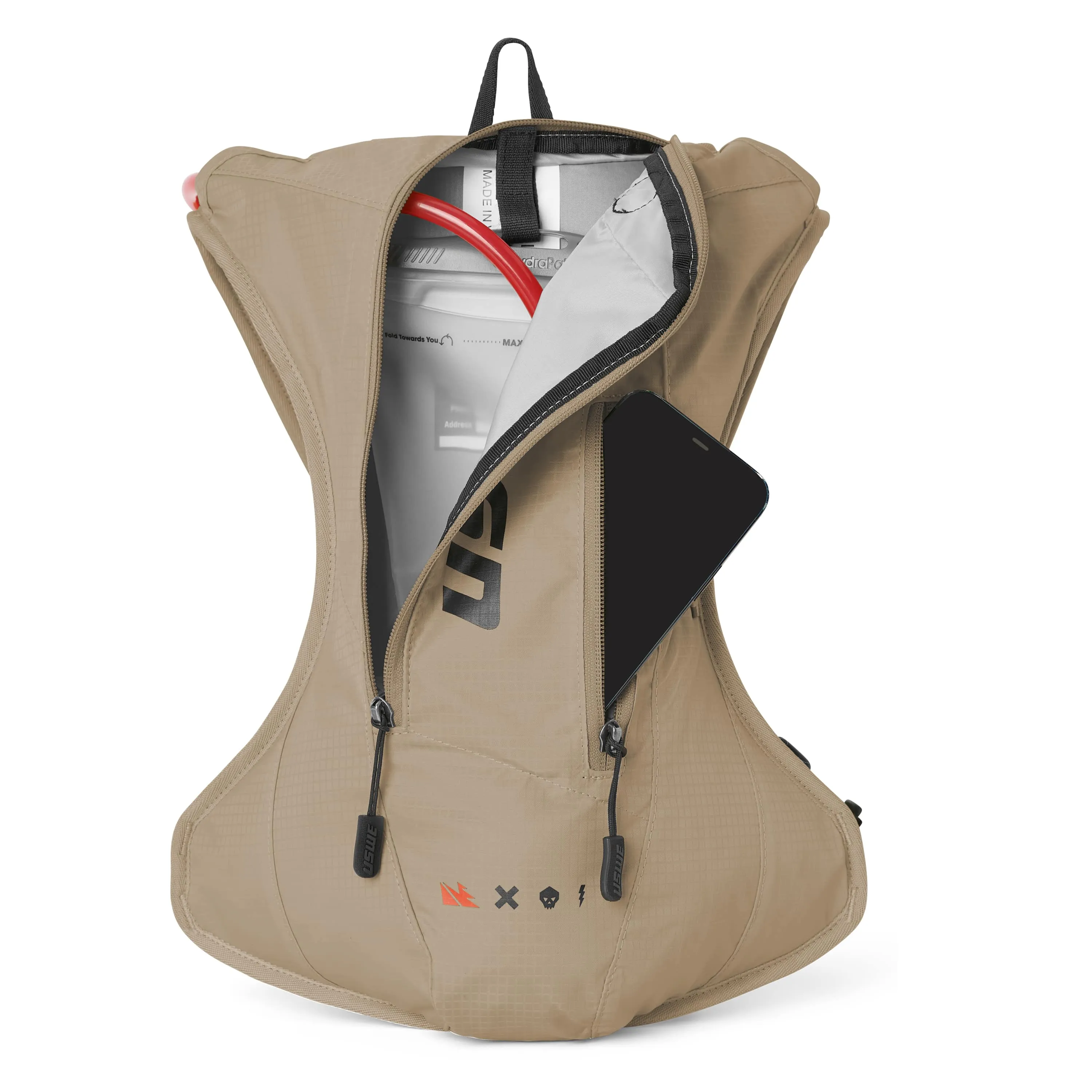 Рюкзак гидропак USWE OUTLANDER MOTO 4L Hydration Pack (3L), Sand - фото 4