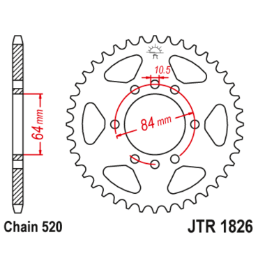 Звезда ведомая JTR1826 40 - миниатюра 1