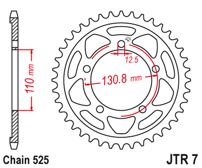 Звезда ведомая JTR7 44 - фото 1