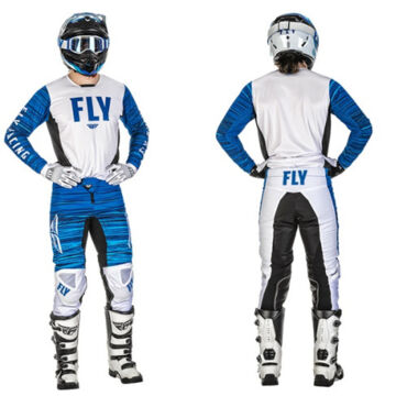 Джерси FLY RACING KINETIC WAVE White Blue (2022) - миниатюра 4